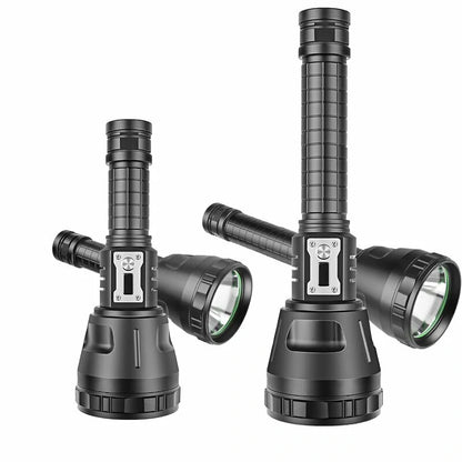 3000LM Strong Light Flashlight Large Light Cup Fixed Focus Outdoor Flashlight With Electronic Display