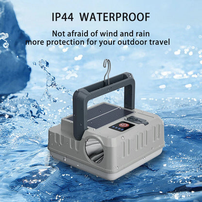 Solar Camping Lantern Flashlights USB Rechargeable Hanging Power Bank Waterproof Lights for Camping Hurricanes Emergency Power Outages Indoor Outdoor