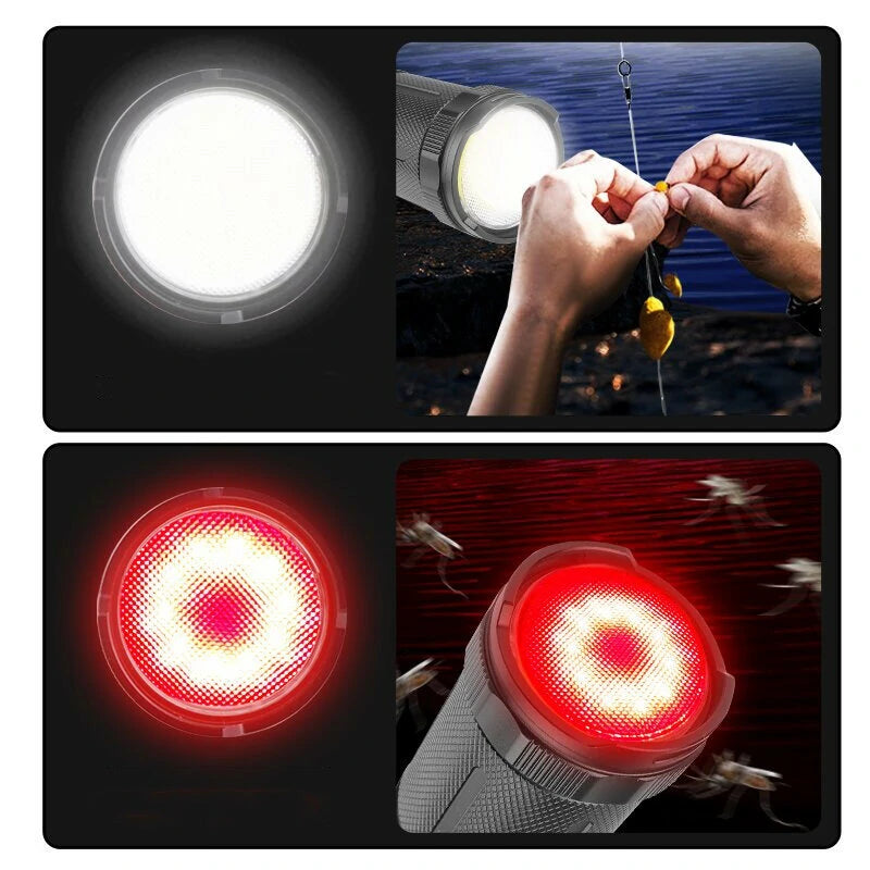 30W LED Flashlight Long Shoot Search Flashlight White Light High Power Torch Tactical Telescopic Zoom Hunting Lights