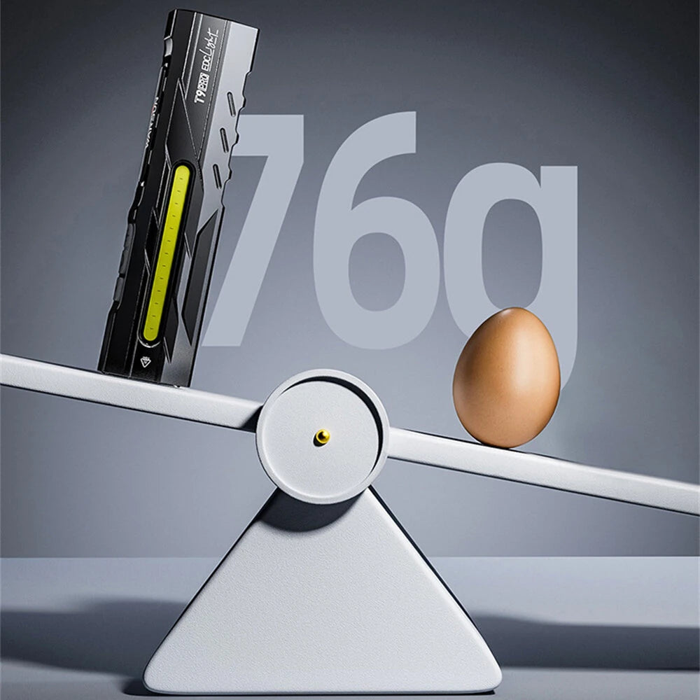 Warsun T9pro 1300LM Ultra-Bright Flashlight EDC Blade Portable Aluminum Alloy Torch with Red Laser & UV Light for Outdoor Lighting