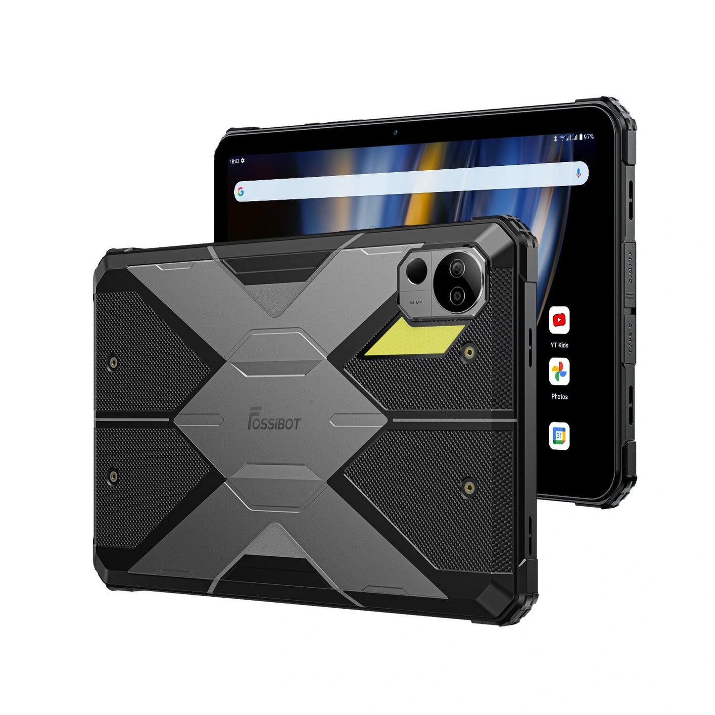 FOSSiBOT DT2 MediaTek Helio G99 Octa Core 12GB RAM +8GB Virtual Memory 256GB ROM 4G LTE 10.4 Inch 2K Screen Android 13 22000mAh Battery 64MP+32MP Camera IP68 IP69K Rugged Tablet