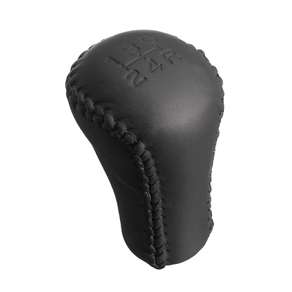 For Toyota Lexus Scion 5 Speed PU Leather Car Gear Shift Knob Stick Head Black