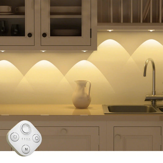 Elfeland 8Pack LED Human Body Induction Cabinet Light 3 Adjustable Light Colors  USB Powered for Kitchen Bedroom Cabinet Lighting