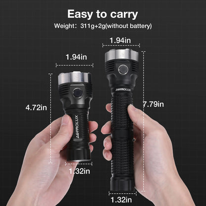 Astrolux EA09 9* HL2X LED 10360LM 460M Long Throw Flashlight 160 Floodlight 10000mAh Type-C Two-Way Quick Charge Torch Power by 211500/ 26650/ 21700/ 18650 High Lumen Strong Light Search Stepless Lamp