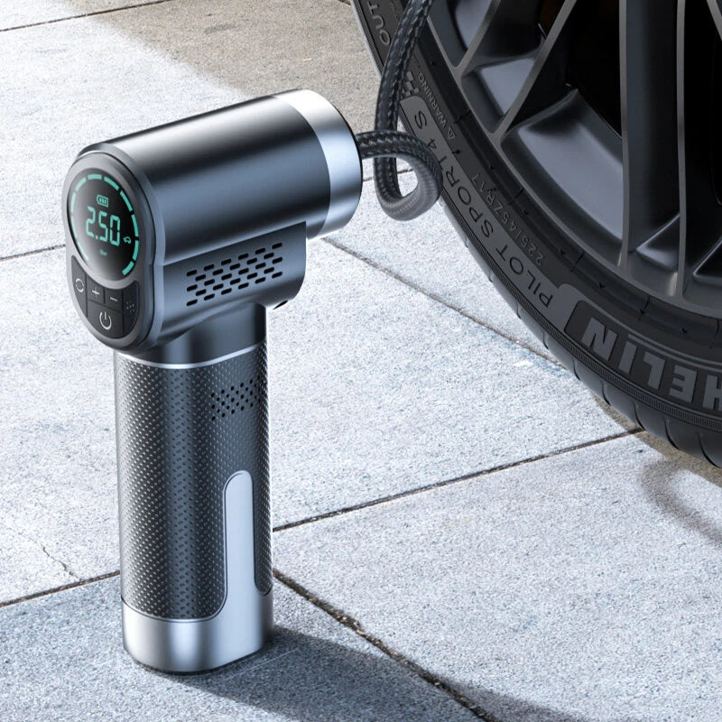 Portable 60W Electric Cordless Air Pump High Pressure 17 Cylinders Car Inflatable Pump with LED Lighting Tire Pressure Display
