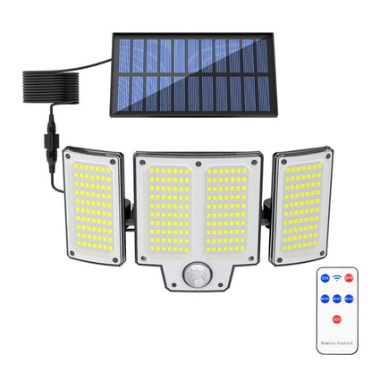 280LED Split Design Motion Sensor Solar LED Floodlight With Remote Control 3 Modes IP65 Waterproof Outdoor Security Garden Light