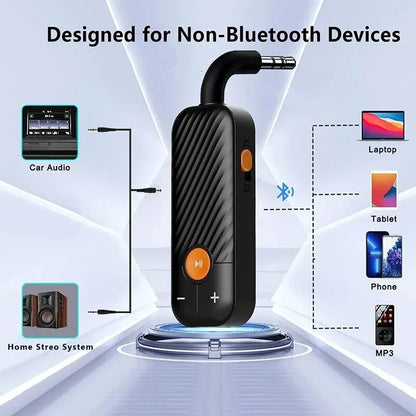 BT-16 bluetooth 5.2 Audio Receiver Transmitter 3.5MM 3.5 AUX with Mic Stereo Music Wireless Adapter for Headphones PC TV Car Speakers