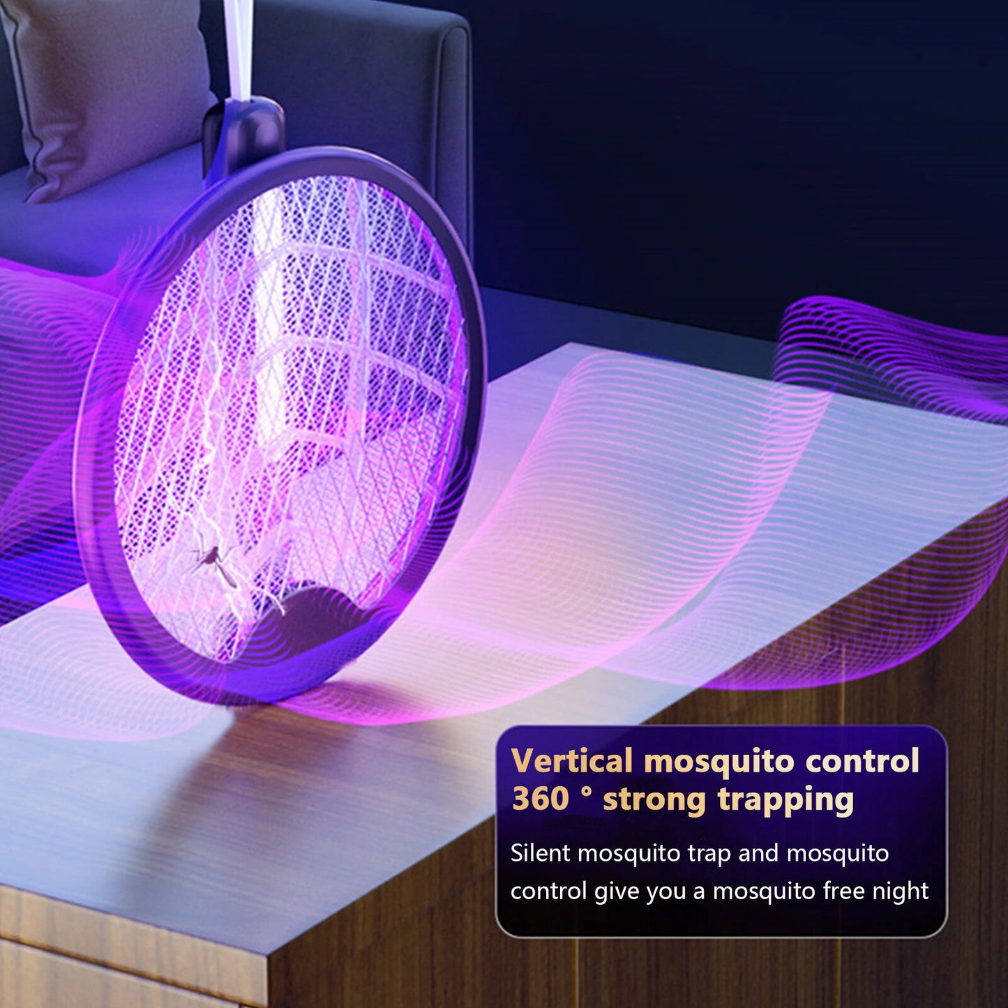 AGSIVO 3 In 1 3000V Cordless Rechargeable Electric Mosquito Bug Zapper Foldable Handheld Mosquito Killing Lamp Fly Trap