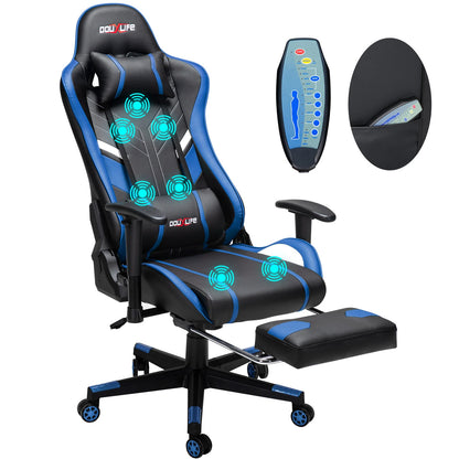 Douxlife GC-RC03 Series Gaming Chair with 7 Point Massage Ergonomic High Back Design Lumbar Relax New Customized PU Massage Computer Office Chairs 2025