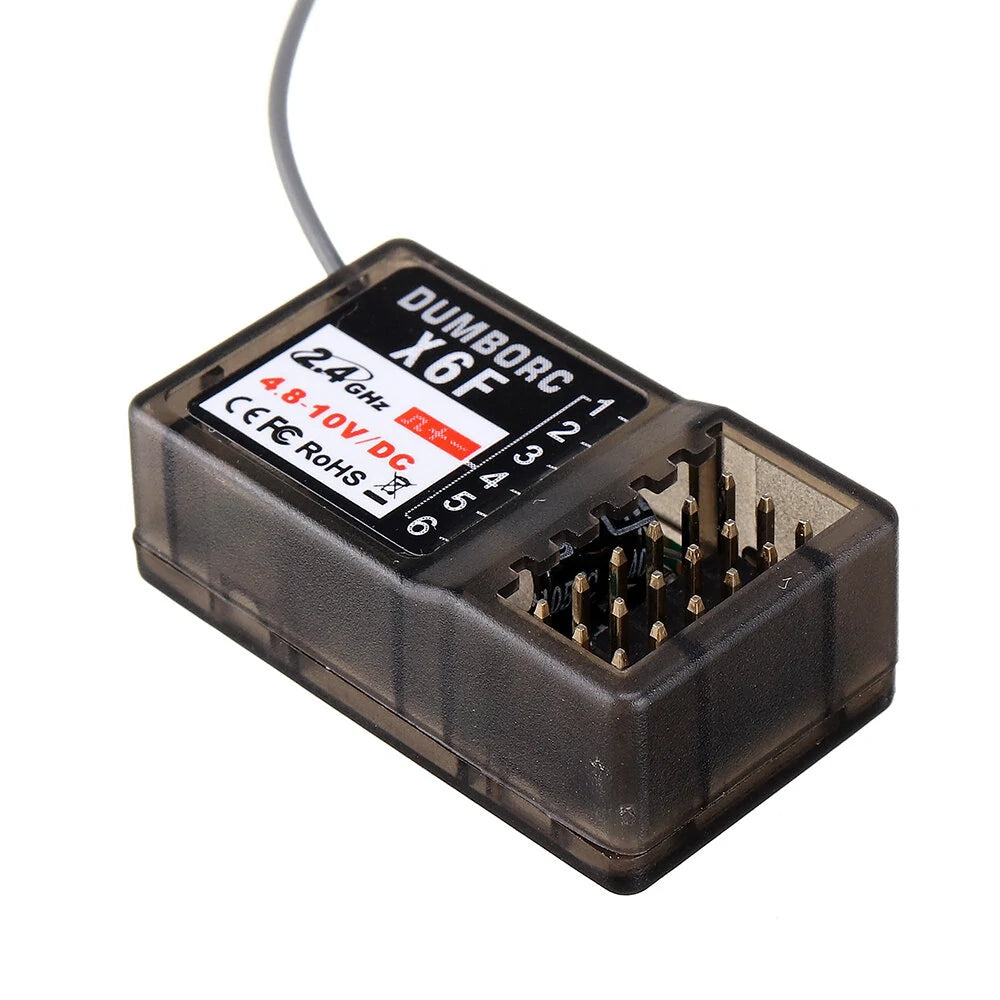 DUMBORC X6F/P6F 2.4GHz 6CH RC Receiver without Gyro Function Compatible X4 X5 X6 RC Radio Transmitter Remote Controller