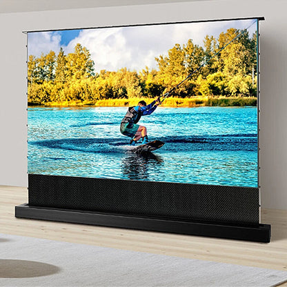 ProjeStar 120 Inch Electric Floor Rising UST Projector Screen 4K UHD ALR 170 Viewing Angle for Ultra Short Throw Laser Projectors Supports Daytime Viewing