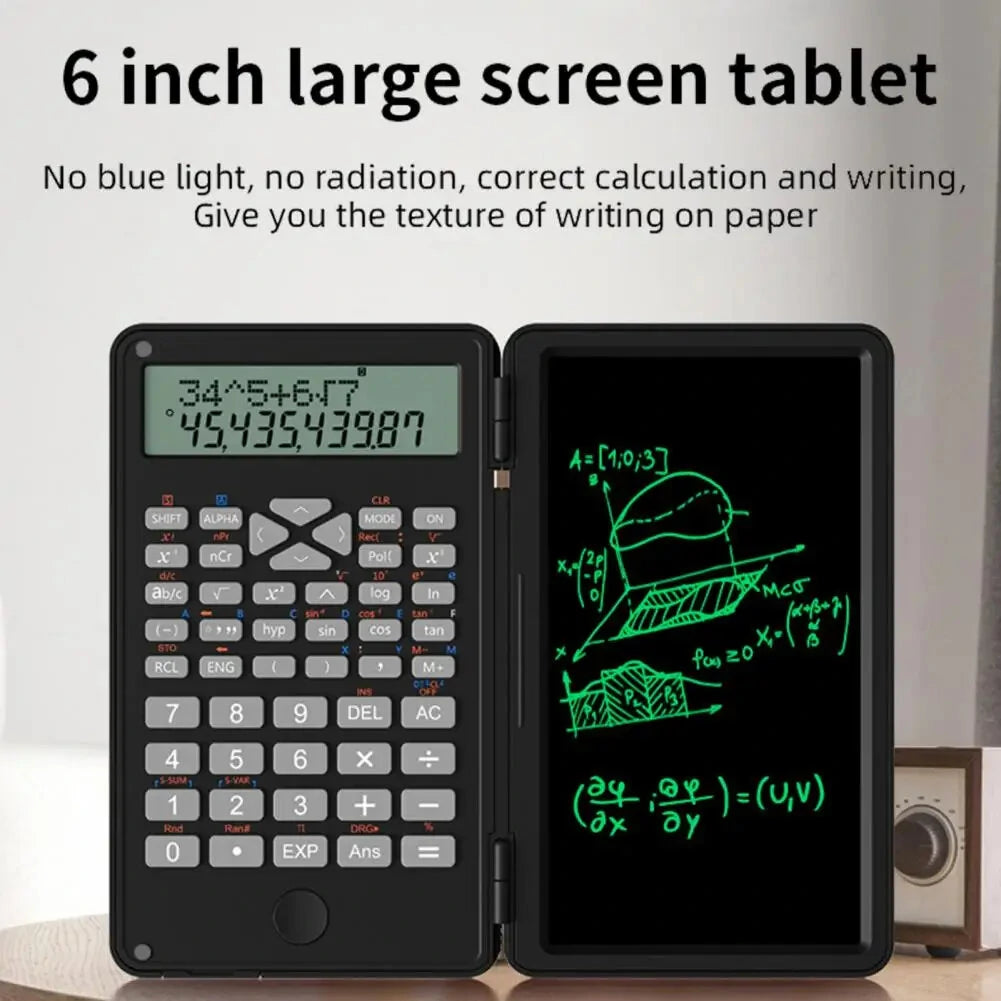 AGSIVO 6 Inches Scientific Calculator with LCD Writing Tablet and 240 Functions Professional Calculators for School Students Office Assistant