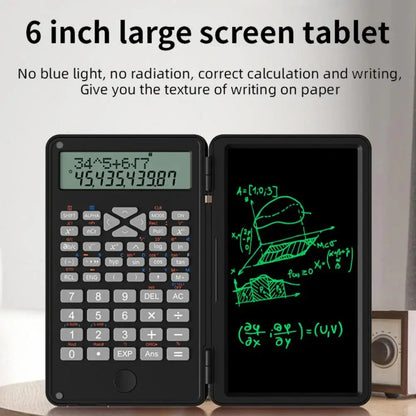 AGSIVO 6 Inches Scientific Calculator with LCD Writing Tablet and 240 Functions Professional Calculators for School Students Office Assistant