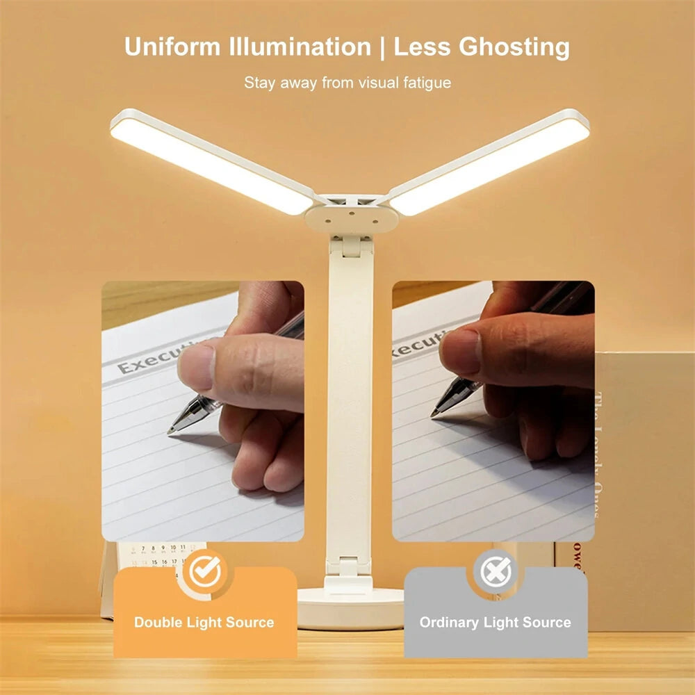 LED Desk Lamp Eye-friendly USB Rechargeable 4000mAh Table Lamp Student Dormitory Reading Lamp Bedroom Lamp