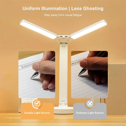 LED Desk Lamp Eye-friendly USB Rechargeable 4000mAh Table Lamp Student Dormitory Reading Lamp Bedroom Lamp