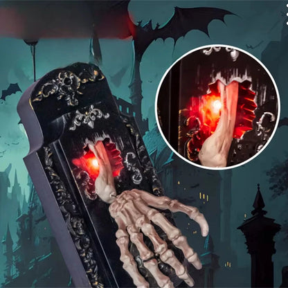 Elfeland Halloween Spooky Doorbell Sensor Spray Door Lock Luminous Audible Touch Sound Induction Venue Layout Haunted House