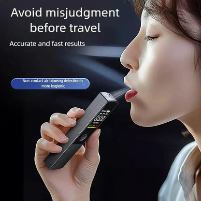 Portable High-Precision Alcohol Tester Breathalyzer Contactless Breath Sampling Home Car Breathalyzer with LED Display