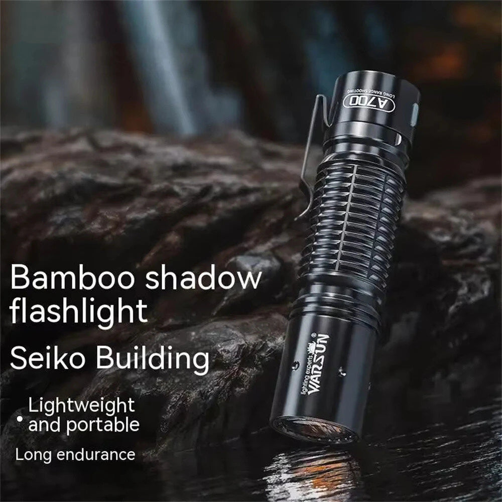 Warsun A700 500 Lumen 18650 Flashlight Emergency Torch Type C Rechargeable Small Portable Lantern Hand Lamp Long Shot Camping Light