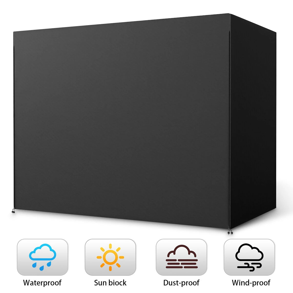 200x170x125cm 210D 3 Seater Swing Seat Chair Hammock Cover Outdoor Furniture Waterproof Cover Garden Yard Sofa Chair Cover Folding Dust Rain Protector