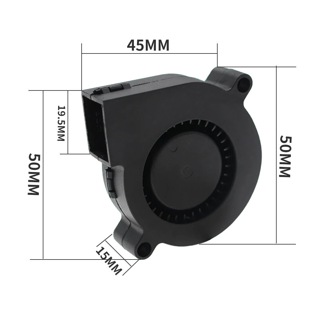5015 5V Blower Fan 50*50*15mm Dual-ball Turbo Cooling Fan for MK3S+ 3D Printer Cooler Radiator Low Noise