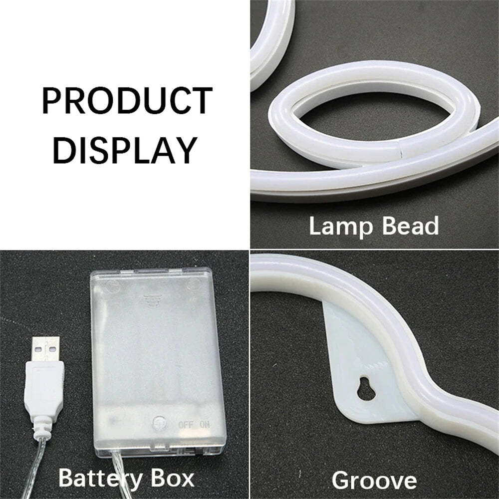 LED Halloween Neon Signs Atmosphere Lamp IP42 Waterproof 22x19.5cm Blue Pink Yellow Decor for Home Office Shop