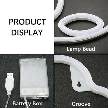 LED Halloween Neon Signs Atmosphere Lamp IP42 Waterproof 22x19.5cm Blue Pink Yellow Decor for Home Office Shop