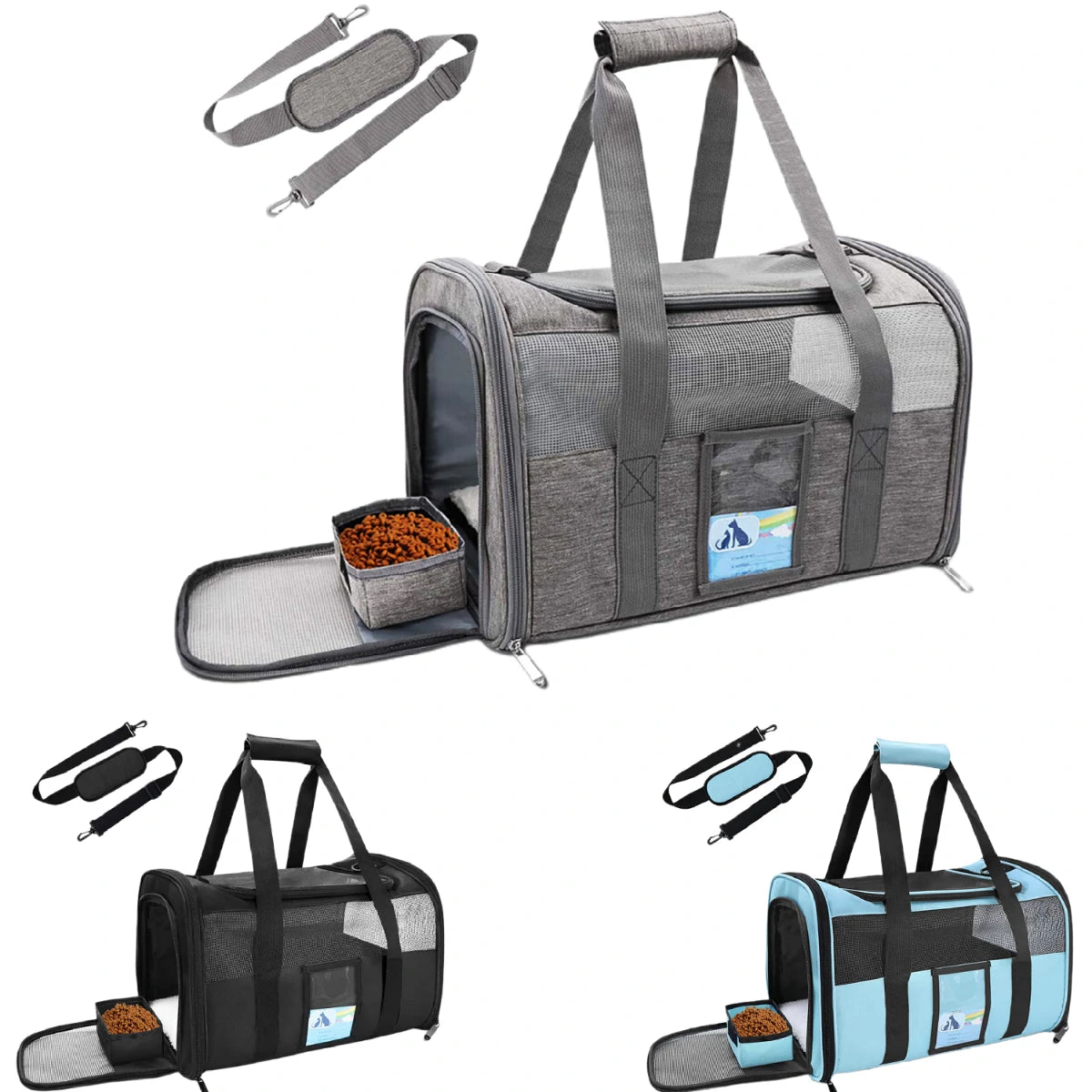 Pet Carrier Airline Approved, Soft-Sided Cat Carriers for Medium Cats Small Cats, Softy Dog Carriers for Small Dogs Medium Dogs