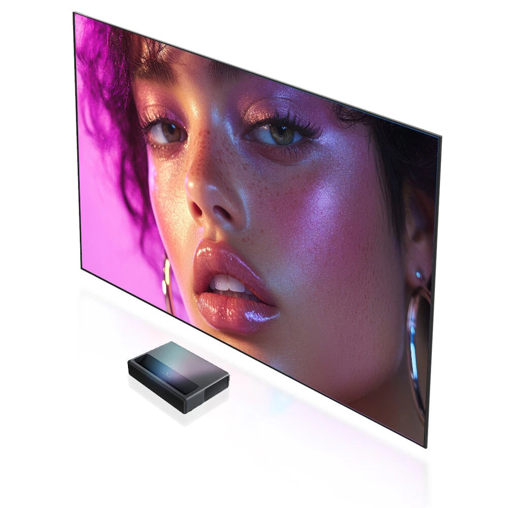 BlitzWolf BW-VS3 Ultra 120-Inch Black Series ALR/CLR Ultra Short Throw Projector Screen 8K UHD Anti-Light Reflection Ultra Narrow Frame High Brightness Compatible for All  Formovie Fengmi Awol Xiaomi Jmgo Hisense UST Projector Beamer