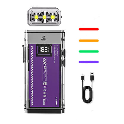 SEEKNITE S300 3600LM Ultra Bright Moonbox Flashlight Type-C Rechargeable 3000mAh Outdoor Camping Fishing Light Source Multi-function Power Bank Function EDC Tool LED Torch Lamp