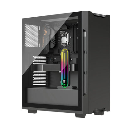 COOLMOON GH3Pro Temperature Display Magnetic Graphic Card Holder Support 5V ARGB Sync Vertical GPU Holder Aluminum Alloy Stand Bracket for Desktop Computer