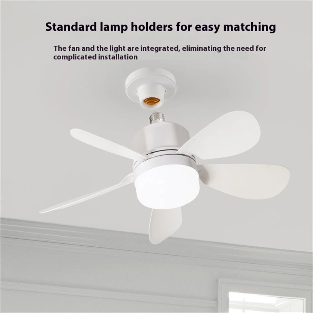 Elfeland E27 LED Ceiling Fan Light Remote Control 3-Speed Fan & 3-Color Temperature Dimmable With 2/4H Timer Removable Blades for Dining Room Bedroom Living Room