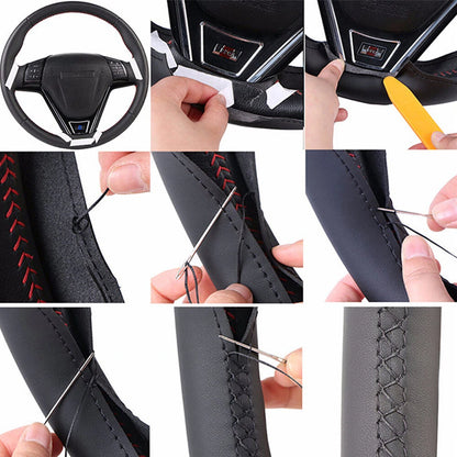 Artificial Leather Car Steering Wheel Cover for VW Golf 4 Passat B5 1996-2003 Seat Leon 1999-2004 for Polo 1999-2002