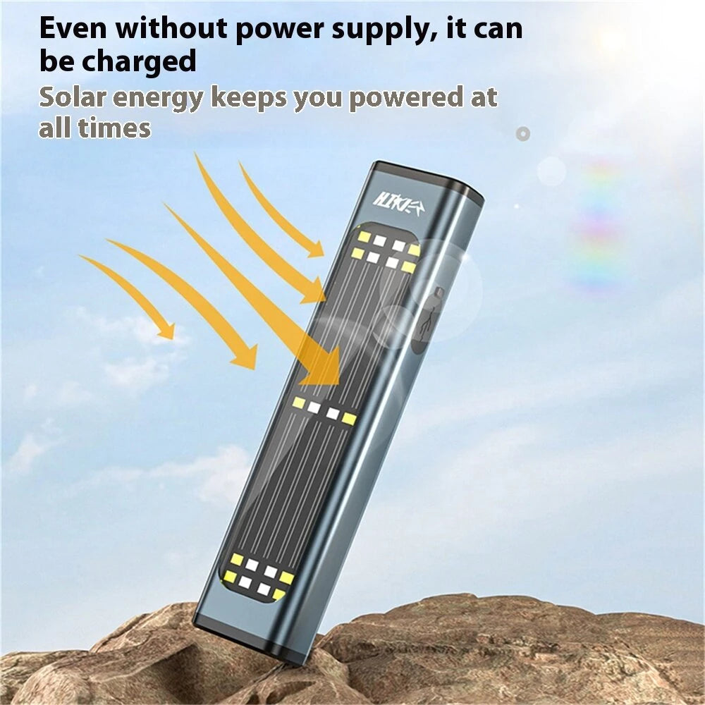 Portable LED+COB Work Light Powerful Magnetic Long-Range Type-C Rechargeable Emergency Outdoor Solar-Powered High Brightness Repair Warning Lamp