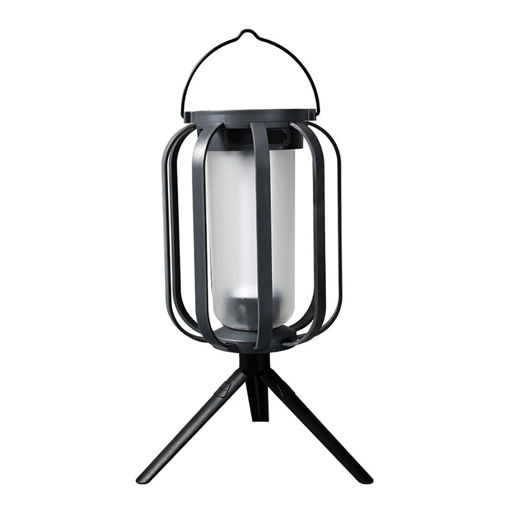 Solar Camping Lantern Portable 4-in-1 Outdoor LED Light With Tripod IPX4 Waterproof USB-C & Solar Powered Ambience