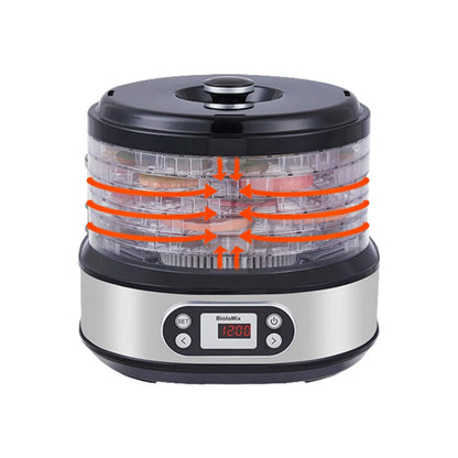 [EU Direct] BioloMix 6 Trays Food Dehydrator Fruits Dryer with Digital LED Display For Jerky, Herbs, Meat,Vegetable