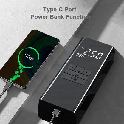 Cordless Tire Inflator Air Compressor Power Bank Portable Digital Tire Pump Fast Inflate Air Pump LED Light for Car Tires Bicycle Ball