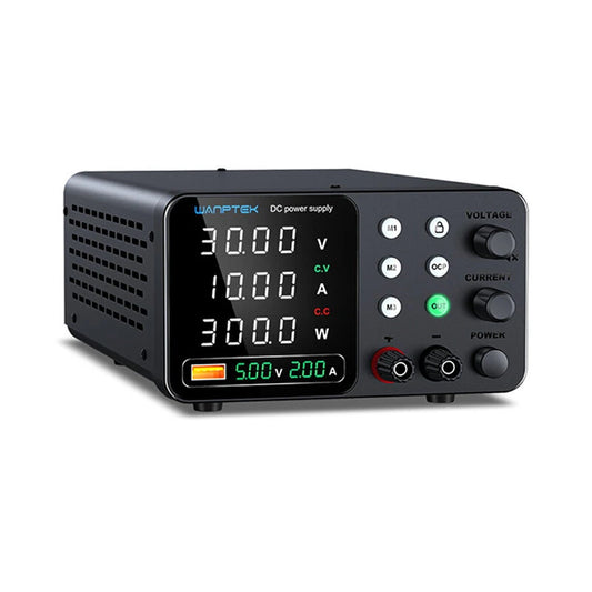 WANPTEK DC Power Supply TPS-C1203 0-120V 0-3A 360W 300W 150W Adjustable Regulated Power Supply USB Fast Charge Overcurrent Protection Digital Display