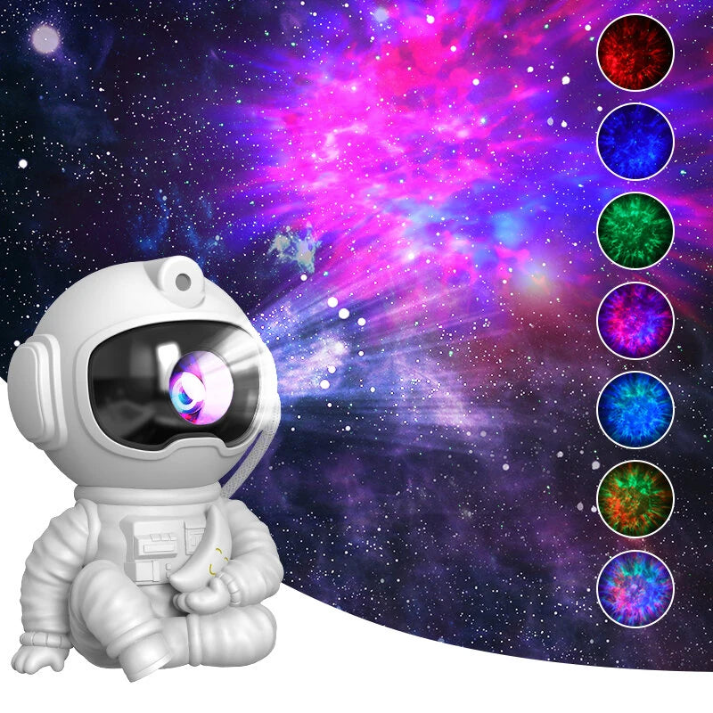 Elfeland LED Astronaut Starry Sky Lamp Atmosphere Projection Lamp Sitting Astronaut Remote Control Creative Bedroom Night Light