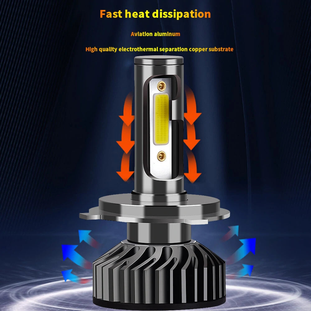 INFITARY 12V H4 H7 H11 COB LED Car Headlight Bulbs Super Bright Modified Auto Light F2