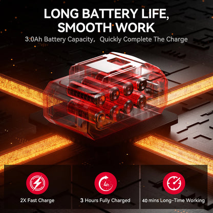 Andeman 3.0Ah 4Gears Electric Spray Gun Brushless Electric High Pressure Washer 6-in-1 Car Washing Garden Water Spray Gun