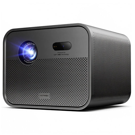 [EU Direct] ULTIMEA Poseidon E100 DLP Projector 1800 ANSI Lumens 1080P Native 3D 4K HDR10&HLG Auto Focus & 6D Keystone Google TV Dual 10W Speakers Smart Home Cinema Theater