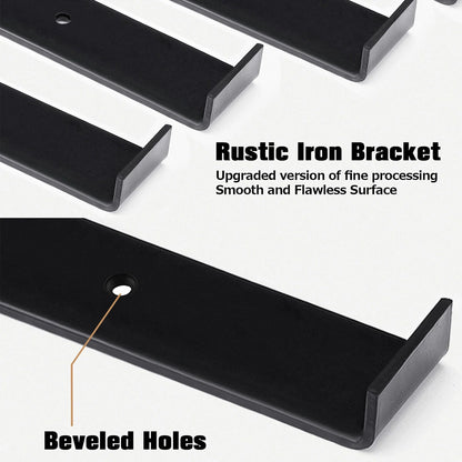 4PCS Wall Mounted Floating Shelves Holder DIY Storage Shelving Display Bracket