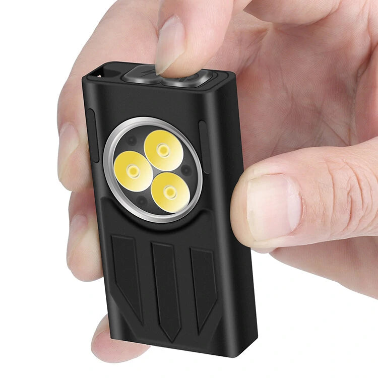 SEEKNITE V7 1100 Lumens EDC LED Keychain Flashlight Mini Strong Light Keychain Light Outdoor Rechargeable Super Bright Multifunctional Work Light