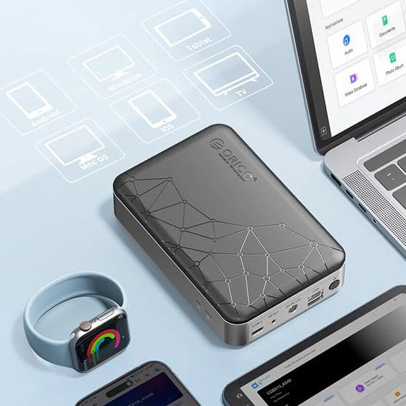 ORICO CD2510 2.5'' SATA HDD SDD NAS Storage Networkable Enclosure Private Cloud DLNA Protocol Magnetic Lid Hard Drive Enclosure