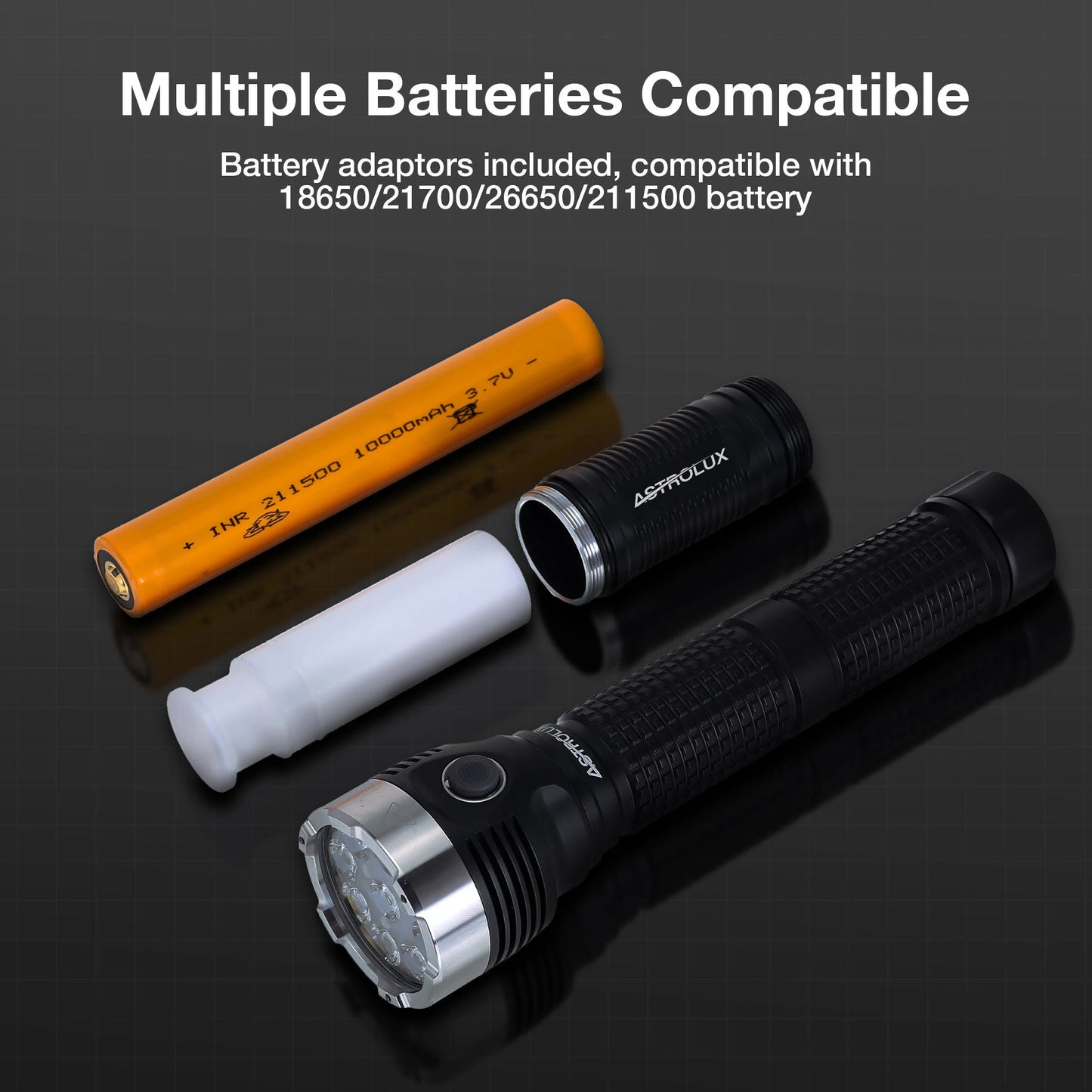 Astrolux EA09 9* HL2X LED 10360LM 460M Long Throw Flashlight 160 Floodlight 10000mAh Type-C Two-Way Quick Charge Torch Power by 211500/ 26650/ 21700/ 18650 High Lumen Strong Light Search Stepless Lamp