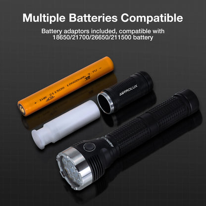 Astrolux EA09 9* HL2X LED 10360LM 460M Long Throw Flashlight 160 Floodlight 10000mAh Type-C Two-Way Quick Charge Torch Power by 211500/ 26650/ 21700/ 18650 High Lumen Strong Light Search Stepless Lamp