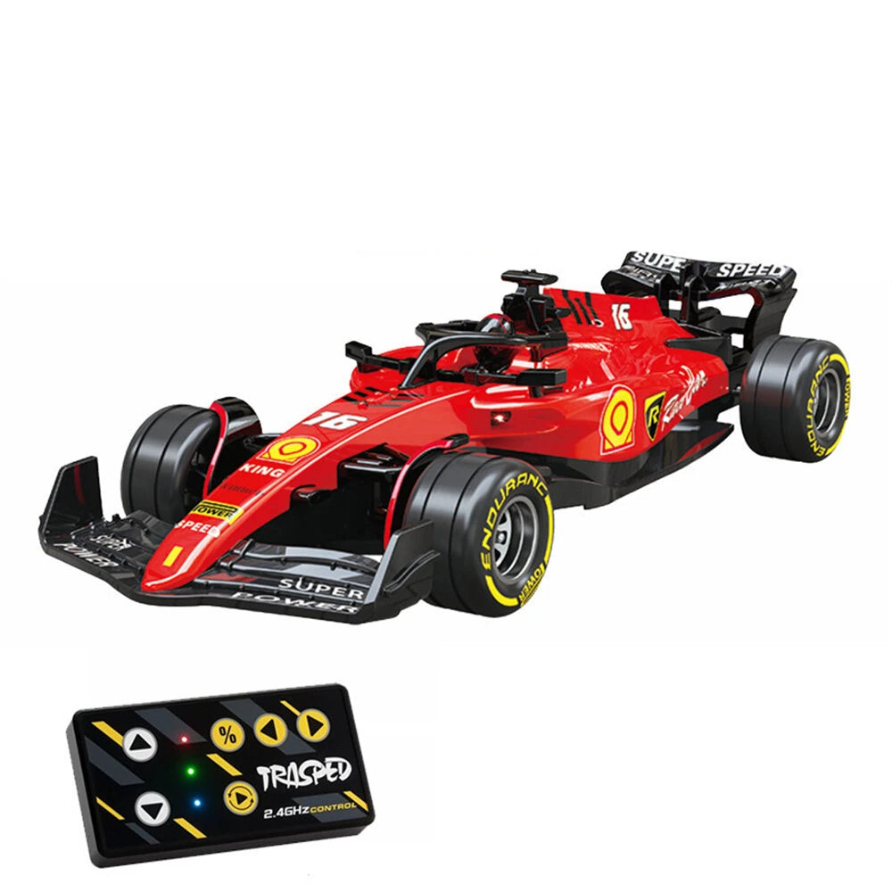 TRASPED HG4-234 RTR 1/64 2.4G Mini RC Car F1 Formula Racing Alloy Shell Three Speed Support App Remote Control LED Light Highly Simulated Classic Desktop Vehicles Models Toys Collection Gift for Children