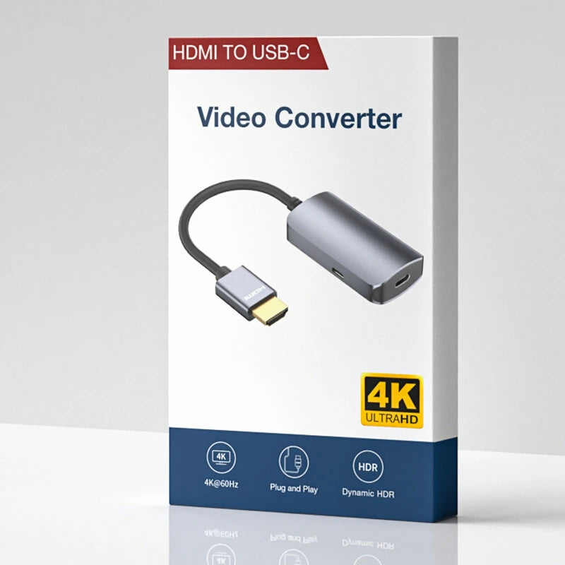 Bakeey HD to Type-C Cable Adapter 4K@60Hz Video Adapter Converter Cable for PS5 Xbox Laptop AR Glasses