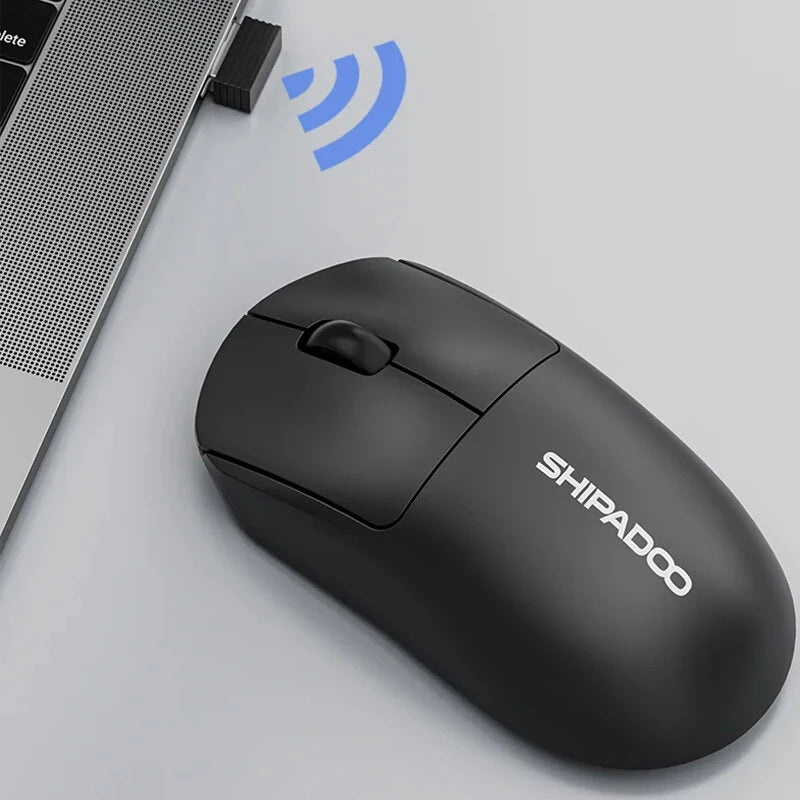 SHIPADOO W200 2.4G Wireless Mouse 1000DPI Ergonomics Laptop Tablet Desktop Gamer Mice Plug and Play