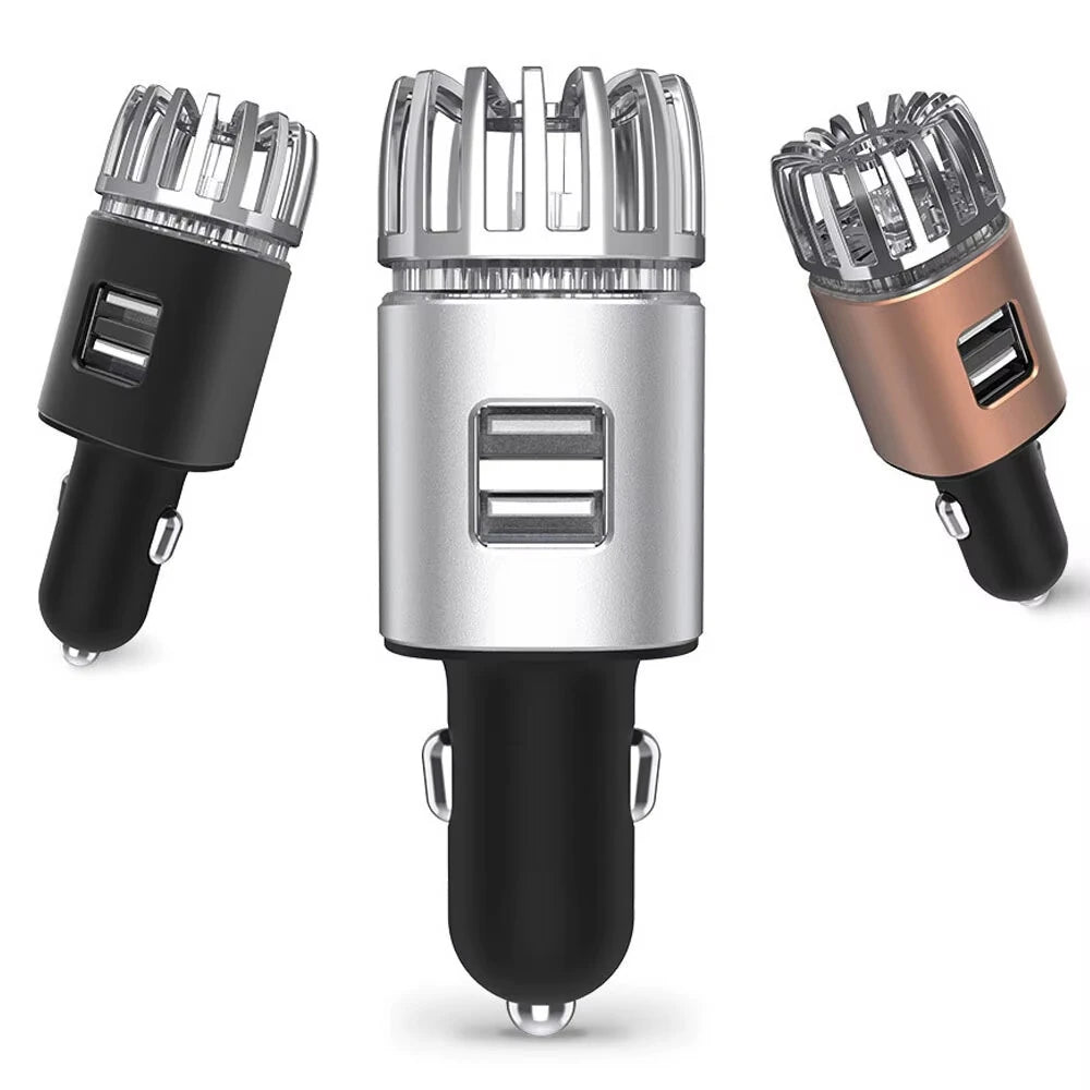 Car Air Purifier USB Charger Mini Auto Car Fresh Air anion Ionic Purifier Oxygen Bar Ozone Ionizer Cleaner Vehicle Air Freshener